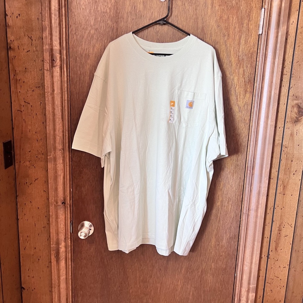 CARHARTT-Men's Light Green T-Shirt with Pocket Size‎ 3XL